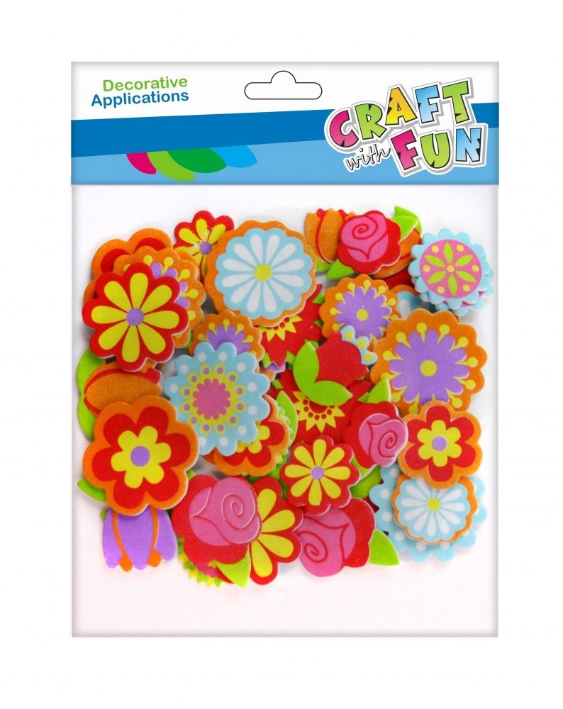 FOAM STICKERS FLOWERS CRAFT WITH FUN 463442